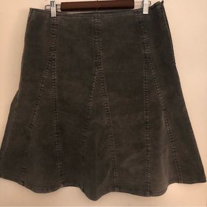 Gap stretch gray corduroy skirt. Size 10.